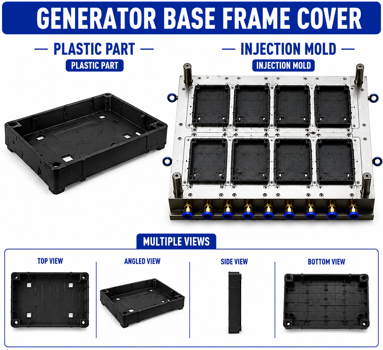 Generator Plastic Base Frame Cover Mould and Moulding Service